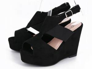 Čierne elegantné sandále